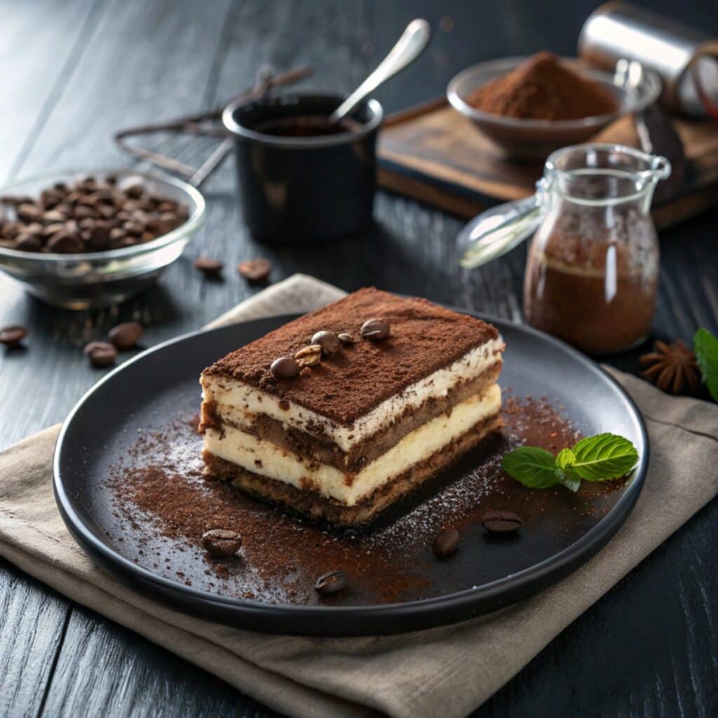 Best chocolate tiramisu with cocoa