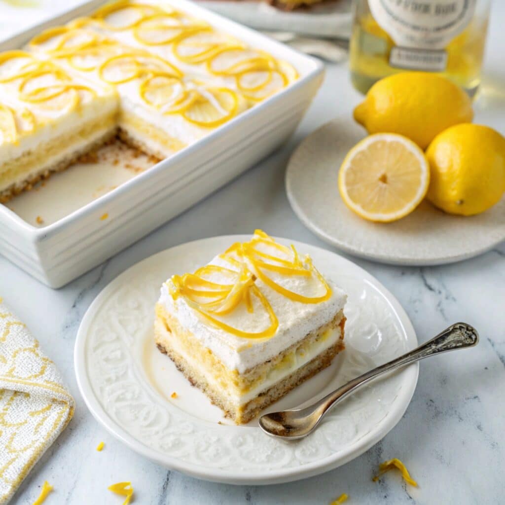 Easy lemon tiramisu with citrus zest