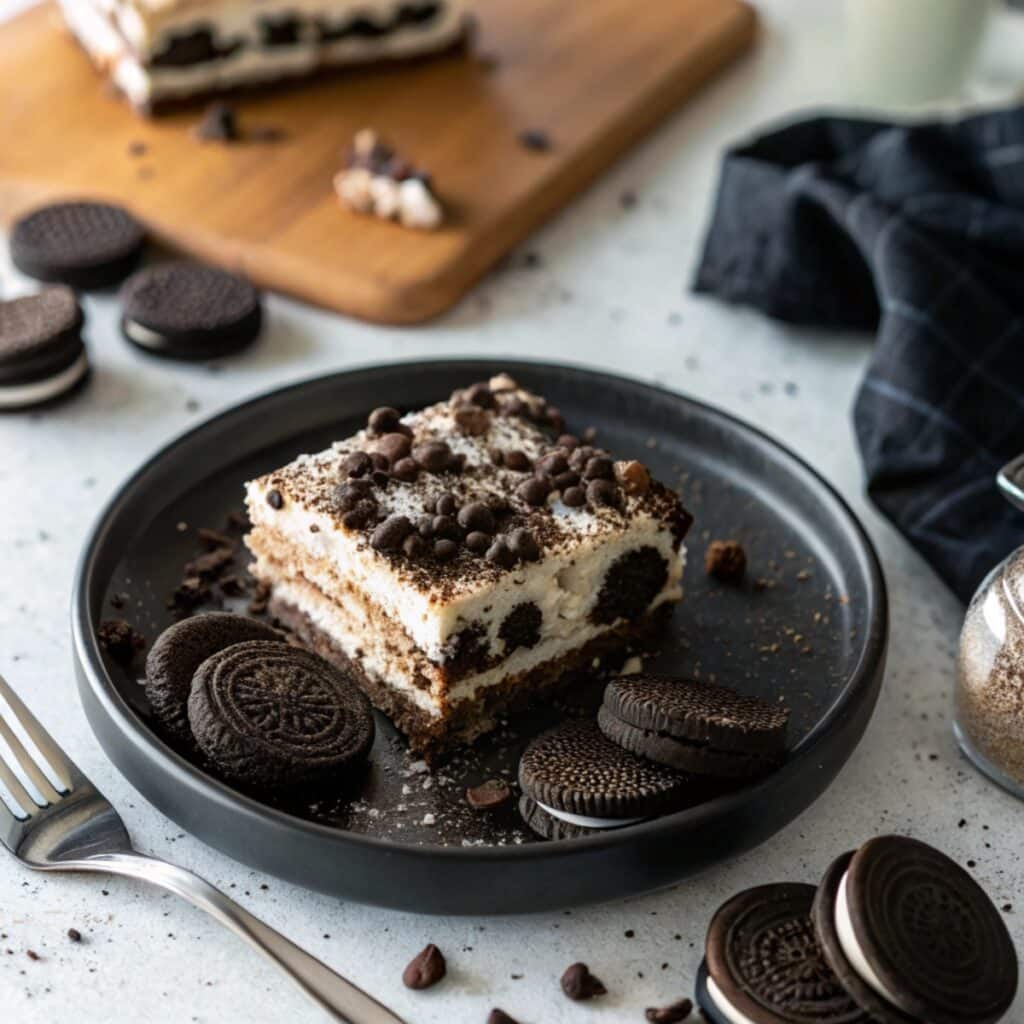 Best Oreo tiramisu with cookie crunch