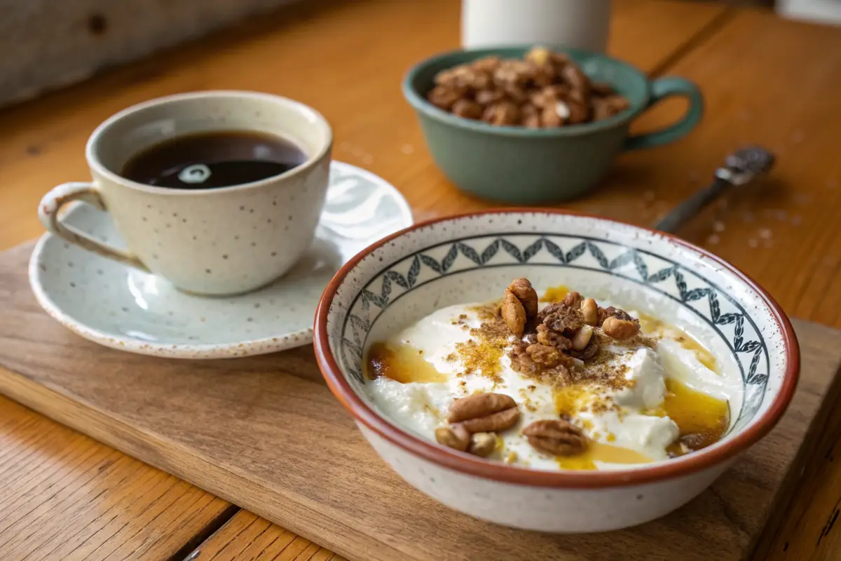 Traditional Greek yogurt serving suggestion